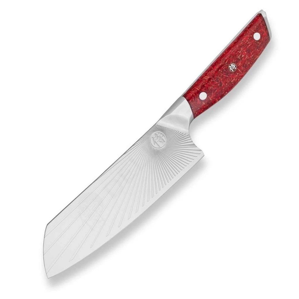 foto Kucha�sk� n�� 185 mm Santoku Dellinger Sandvik Red Northern Sun